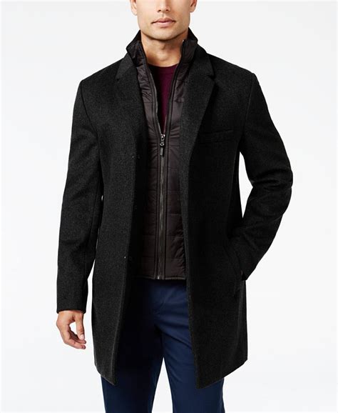 michael kors mens jacket red|Michael Kors men's overcoat.